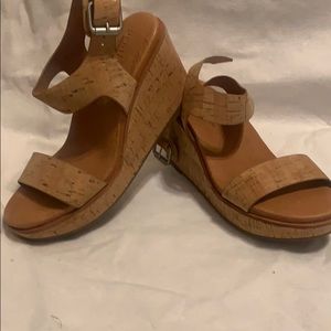 Gentle souls cork wedge sandal